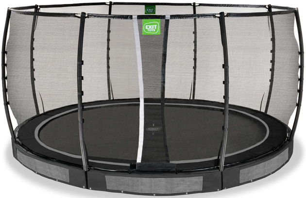 Trampolina ogrodowa z siatką zabezpieczającą do gruntu Allure Premium 427 cm czarna