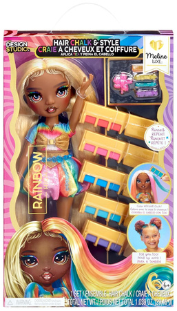 Lalka Rainbow High Hair Chalk Style Meline Luxe zestaw do kolorowanie włosów