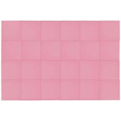 Mata piankowa podłogowa Humbi 360x240 duże puzzle piankowe wodoodporne bezpieczne 24 szt. różowy