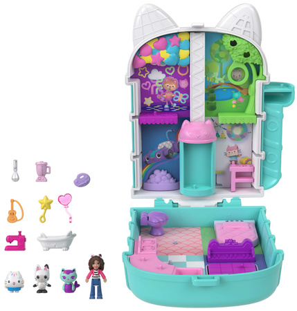 Polly Pocket Zestaw Kompaktowy z figurkami Koci Domek Gabi Gabby's Dollhouse