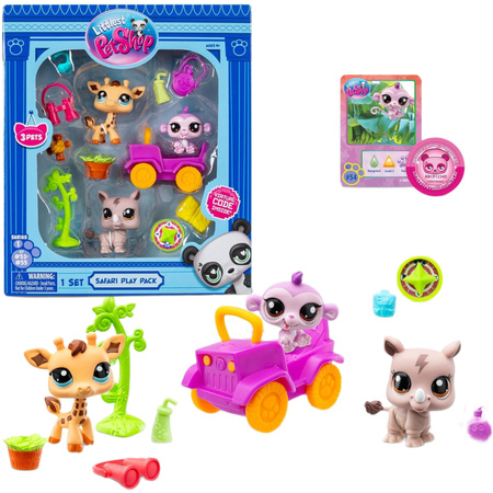 Zestaw Littlest Pet Shop Safari Set figurki + akcesoria