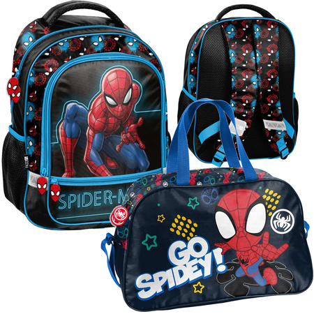 Paso 2W1 Zestaw Plecak Torba sportowa Spiderman