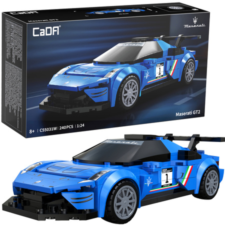 Klocki konstrukcyjne CaDA Samochód 15,5 cm auto wyścigowe Maserati GT2 Pojazd 240 elementów 1:24 C55031W