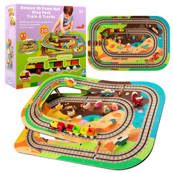 Mata Piankowa Deluxe 3D Park Dinozaurów - Zestaw Edukacyjny 61 Elementów 3W1 Dino Park