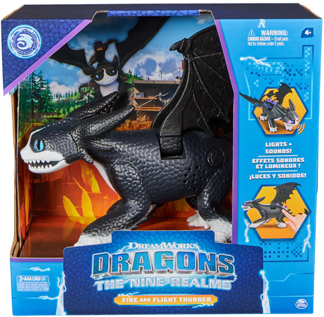 Jak Wytresować Smoka Nocna Furia figurka Dragons The Nine Realms Światło Dźwięk Spin Master