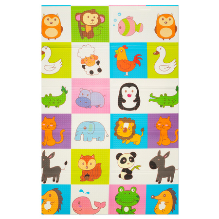 Humbi Dwustronna Składana Mata Edukacyjna z pianki XPE 120x180 Zwierzątka Żyrafy