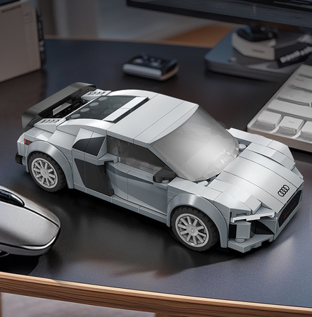 Klocki konstrukcyjne CaDA wyścigówka Samochód wyścigowy Audi R8 Coupe Auto sportowe 199 elementów
