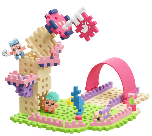 Klocki konstrukcyjne Mini Waffle Magiczna Wieża Księżniczka 80 elementów Marioinex