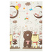 Dwustronna Składana Mata Edukacyjna z pianki XPE Podłogowa Bezpieczna 120x180 Miasto Noc Zwierzątka Humbi