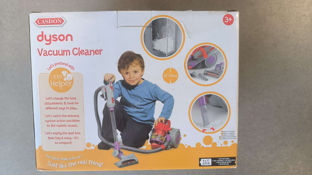 OUTLET Zabawkowy odkurzacz Dyson dla dzieci z funkcją ssania dżwięk Casdon Little Helper USZKODZONY