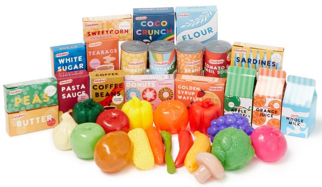 Produkty Zakupy Spożywcze Dla Dzieci Plastikowe Warzywa Owoce Zestaw Casdon