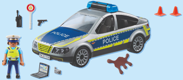 Playmobil Action Heroes Radiowóz policyjny z syreną i światłami 24 elementy