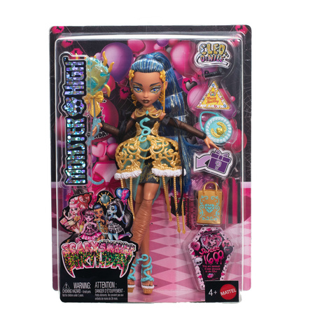 Monster High Cleo DeNile Straszysłodkie Urodziny lalka 28 cm + akcesoria