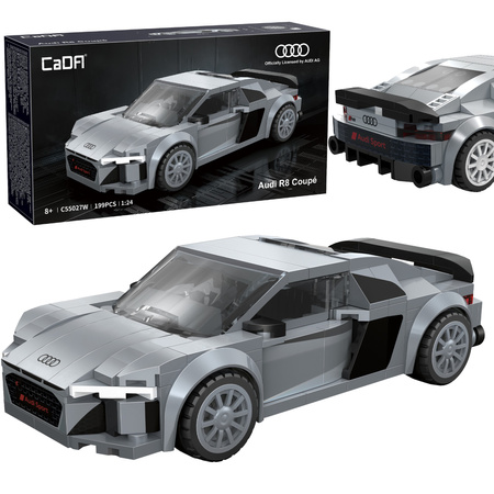 Klocki konstrukcyjne CaDA wyścigówka Samochód wyścigowy Audi R8 Coupe Auto sportowe 199 elementów