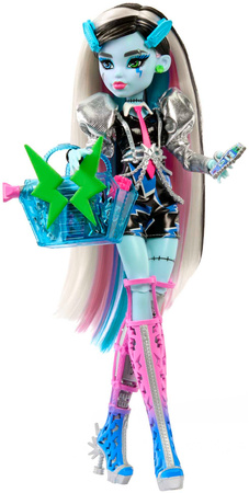 Monster High Zestaw Elektryzujący styl Amped Up Frankie Stein Lalka 29 cm + akcesoria rockowe