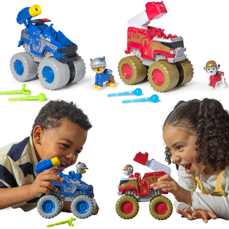 Psi Patrol Marshall I Chase Pojazdy Terenowe Zestaw Rescue Wheels + Figurki