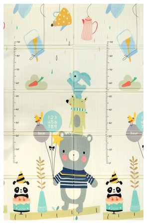 Mata Piankowa Edukacyjna Duża Składana 120x180 Xpe Zwierzątka Panda