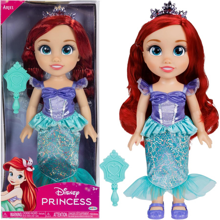 Disney Princess Duża Lalka Arielka Mała Syrenka 35 cm + Szczotka do Włosów