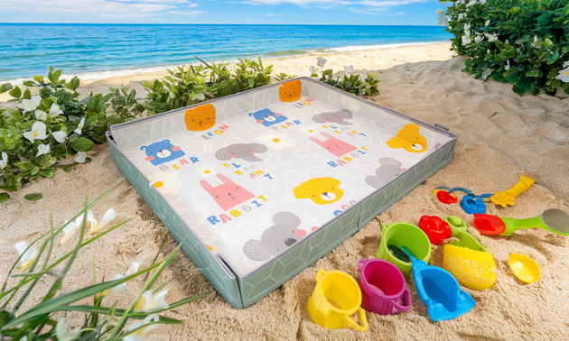 Dwustronna Składana Mata Edukacyjna 2w1 z pianki XPE Podłogowa Bezpieczna Humbi 200x180 cm z rzepami