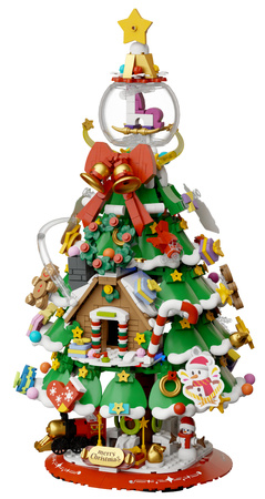 Klocki konstrukcyjne Pantasy Choinka Bożonarodzeniowa ze światłami 1056 elementów