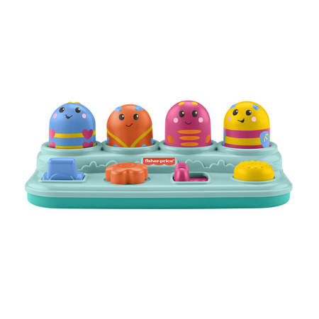 Fisher Price Aktywizujące Robaczki Zabawka Montessori dla Dzieci Ciągnij Przesuwaj Naciskaj