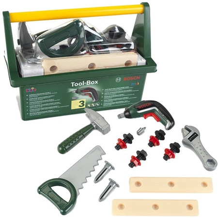 Skrzynka z narzędziami z wkrętarką Bosch światło dźwięki Klein 8345