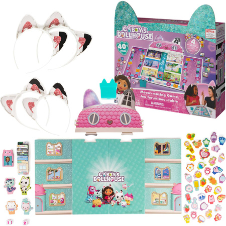 Koci Domek Gabi Kociastyczna Towarzyska Gra planszowa Zbieranie talizmanów kocie opaski