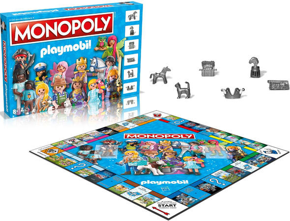OUTLET Monopoly Towarzyska Gra Planszowa Rodzinna Playmobil wersja polska NIEPEŁNY KOMPLET