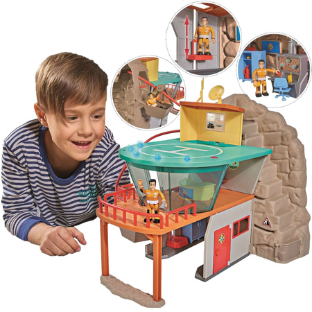 OUTLET Strażak Sam Stacja ratownictwa górskiego Remiza ze światłem i dźwiękiem WYBRAKOWANY