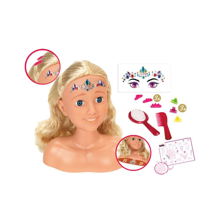 Lalka Głowa do stylizacji czesania włosów Fryzjer Wizażystka Sara