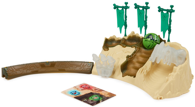 Zestaw Bakugan Training Set + Figurka Titanium Trox Dino Clan zielony Gra strategiczna