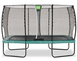 Trampolina ogrodowa z siatką zabezpieczającą na nóżkach Allure Classic 214x366 cm zielona