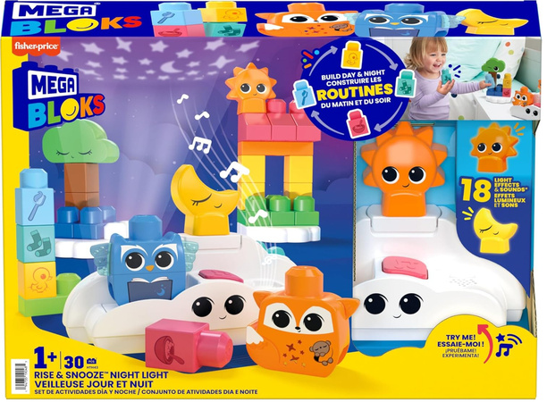 Mega Bloks Sensoryczny zestaw konstrukcyjny klocki W blasku księżyca i słońca 30 elementów