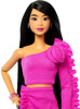 Barbie Lalka Kolekcjonerska Deluxe Style Brunetka w Różowej Kreacji