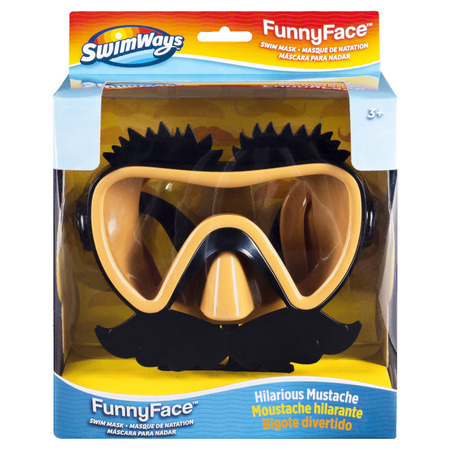 Maska do pływania z wąsami nauki nurkowania na basen dla dzieci z regulowanym paskiem