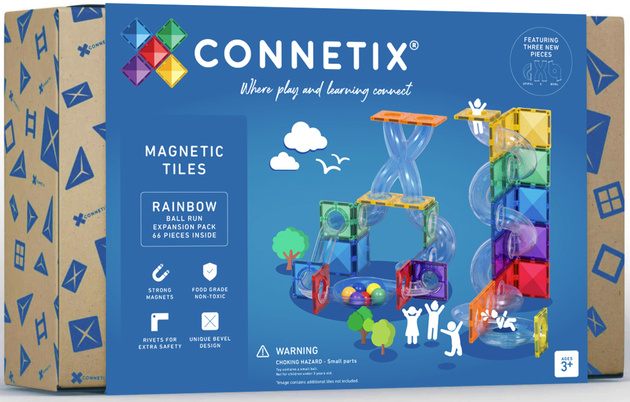 CONNETIX Ball Run Expansion Pack Kreatywne klocki magnetyczne 66 elementów
