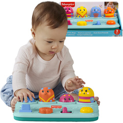 Fisher Price Aktywizujące Robaczki Zabawka Montessori dla Dzieci Ciągnij Przesuwaj Naciskaj