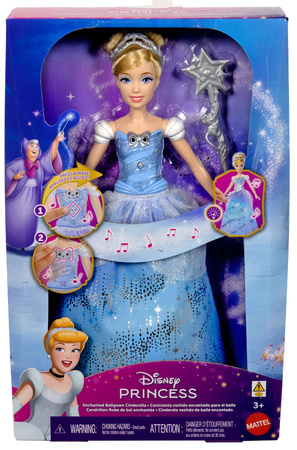 Disney Princess interaktywna lalka Kopciuszek Cinderella światło i dźwięk Enchanted Ballgown