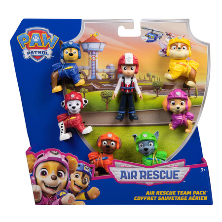 Psi Patrol Air Rescue Duży Zestaw 7 Figurek Ruchome Ryder Chase Skye Marshall Rocky Rubble Zuma