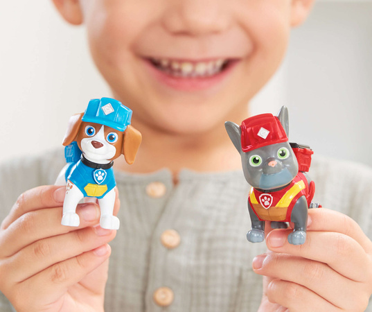 Psi Patrol Zestaw do budowania Rubble&Crew Rubble i jego ekipa Piesek Charger i Wheeler + Kinetic Sand + akcesoria