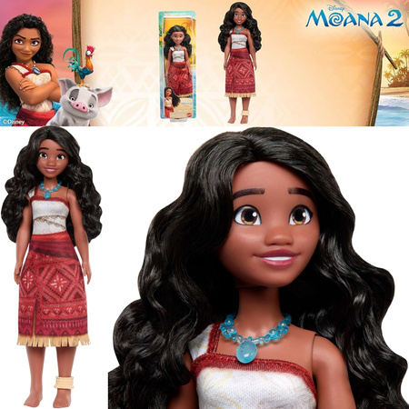 Lalka Disney Moana 2 księżniczka Vaiana 2 w sukience z akcesoriami 26 cm