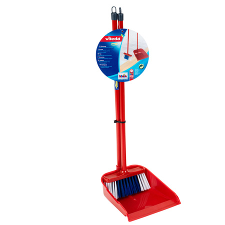 Zestaw do sprzątania Szufelka z kijem i miotła Vileda dla dzieci Klein 6744