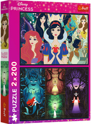 Puzzle Trefl 2 x 200 elementów Disney Czarujące Księżniczki Disney Princess