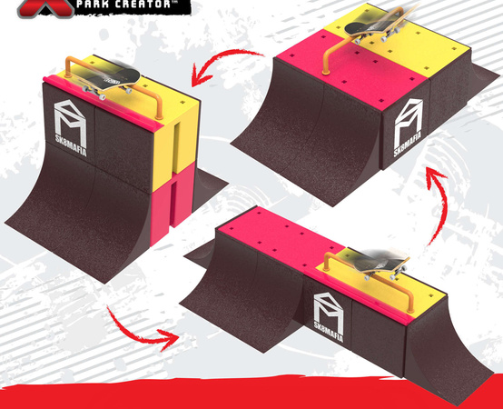 Tech Deck Rampa Vert Wall 2.0 Sk8mafia + deskorolka kolekcjonerska fingerboard