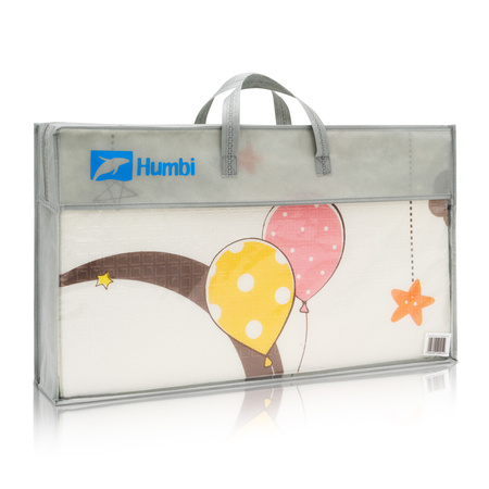 Dwustronna Składana Mata Edukacyjna z pianki XPE Podłogowa Bezpieczna 120x180 Miasto Noc Zwierzątka Humbi