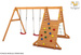 Plac zabaw drewniany ogrodowy duży Spider King 2x huśtawka, ścianka wspinaczkowa, siatka