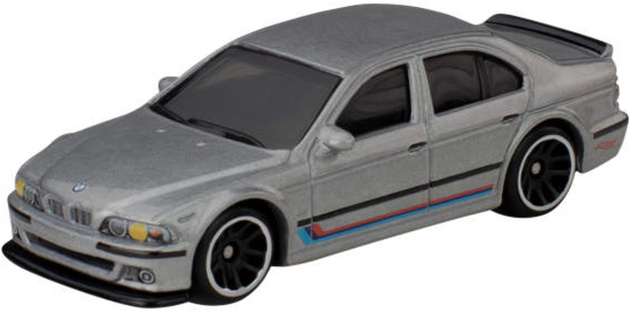 Hot Wheels Silver auto BMW M5 2001 Pojazd Osobowy Srebrny Samochód
