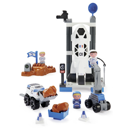 Abrick Klocki Baza kosmiczna z rakietą 3 figurki + 2 pojazdy