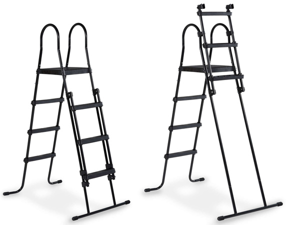 Basen ogrodowy 400x200x122 cm z pompą filtrującą i drabinką czarny