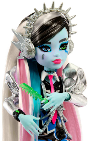 Monster High Zestaw Elektryzujący styl Amped Up Frankie Stein Lalka 29 cm + akcesoria rockowe
